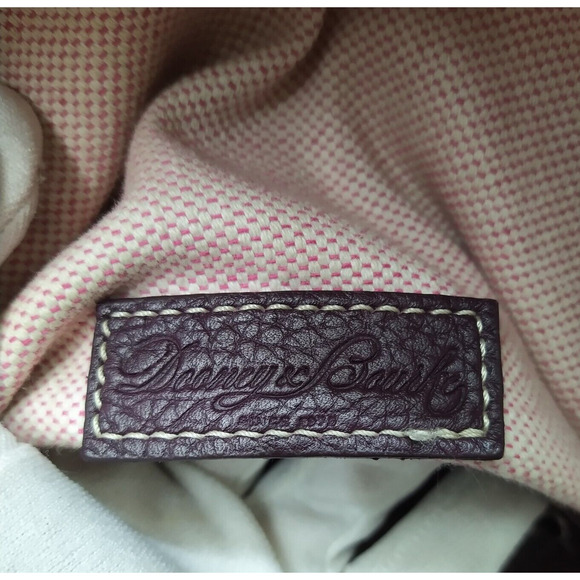 Dooney & Bourke Purple Pebbled Leather Zipper Pockets Hobo Shoulder Bag - Picture 11 of 16